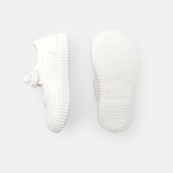 حذاء باليه قماش مع ربطة